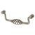 Cage Cabinet Drop Handle - 128mm Centres - Polished Steel