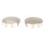 40mm Handrail System - Shallow End Caps - Brushed Nickel - Pack of 2