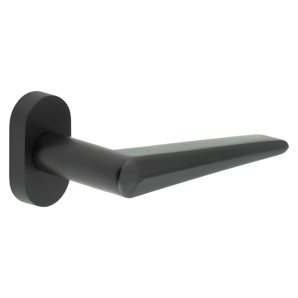 Black uPVC Multipoint Door Handles on Oval Rose - Black - CR-107 Range
