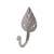 Gothic Single Coat Hook - 121 x 57mm - Pewter