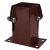 Fence Post Flush Fit Bolt Down Shoe - Twin Bolt - 100 x 100mm - Brown Powder Coated
