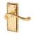 Polished Brass Georgian Scroll Latch Door Handles - Short Plate - 117 x 45mm