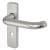 Satin Aluminium 20mm Return to Door Keyhole Lock Door Handles - 155 x 40mm