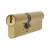 1 Star 6 Pin Kitemarked 100mm Euro Double Cylinder - 40 + 60mm - Pol Brass - Keyed to Differ