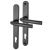 1117/3810N Black uPVC Multipoint Door Handles - Long Plate - 92mm c/c - 70mm door - Birmingham Range
