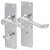 Polished Chrome Victorian Scroll Bathroom Door Handles - 155 x 42mm