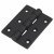 Cast Iron Butt Door Hinge - 75 x 50 x 4.5mm - Antique Black Iron - Pair