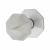 Marcus Satin Chrome Octagonal Centre Door Knob - 66mm Rose Diameter