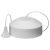 5 - 100W 1 Way Trailing Edge LED Pull Cord Dimmer Switch - Matt White