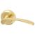 Marcus Polished Brass Door Handles on Round Rose - Sophia Range