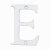 76mm Screw Fix Door Letter - E - White