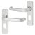 Satin Aluminium 20mm Return to Door Oval Lock Door Handles - 155 x 40mm