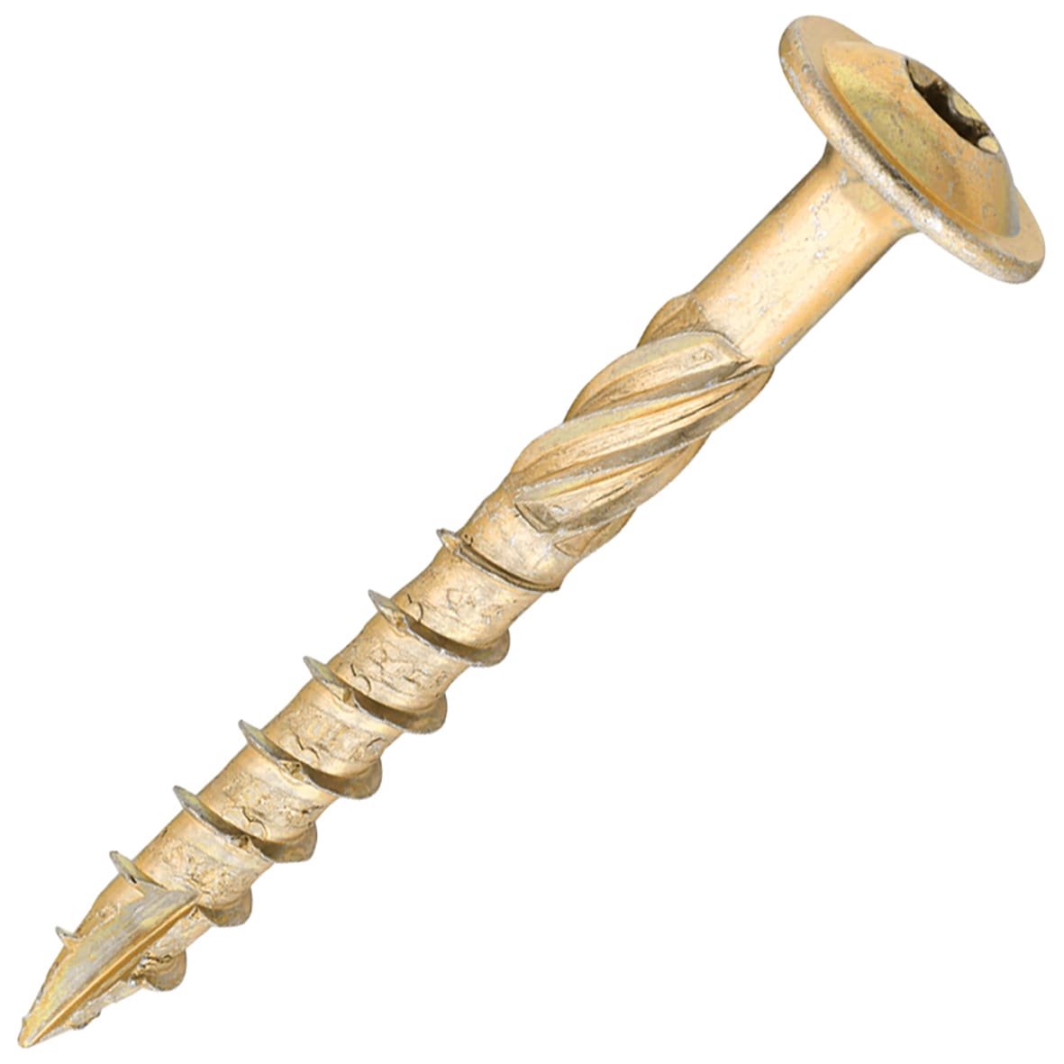 Timber Frame Screws Wafer Head - 6.7 x 60mm - Yellow Zinc - Pack of 50