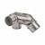 3 Way Articulated Elbow - 304 Brushed Satin Stainless Steel