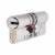 3 Star Anti-Snap Platinum 80mm Euro Dbl Cylinder - 35 + 45mm - Brushed Nickel - Keyed to Differ