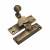 Heavy Duty London Pattern Quadrant Arm Sash Window Fastener - 75 x 23mm - Antique Brass