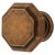 Looe Octagonal Cabinet Knob - 37mm Diameter - Antique Brass