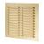 Hooded Louvre Vent - 229 x 229mm - 9975mm² Free Air Flow - Polished Brass