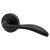 Matt Black Door Handles on Round Rose - Sussex Range