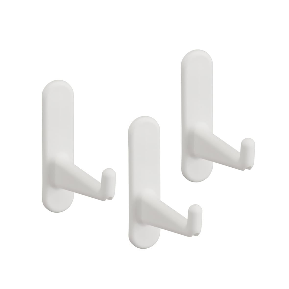 Top Track System - Long Tool & Storage Board Hooks - 62 x 68 x 15mm - White - Pack of 3