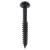 Blackjax Pozi Round Head Wood Screws - 8 x 1 1/2" - Exterior Black Organic - Pack of 200