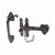 Metalized Antique Black Iron Cottage Thumb Latch Set