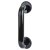 Ebony Black Nylon D-Bar Door Pull Handle on Rose - Screw Fix - 220mm c/c