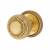 Polished Brass Round Georgian Rope Edge Centre Door Knob - 75mm Rose Diameter