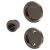 Round 3 Piece Flush Handle Set - Black Nickel