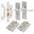 Satin Chrome Victorian Scroll Bathroom Lock Door Handles Pack