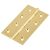 Solid Drawn Butt Door Hinge - 100 x 60 x 2.4mm - Polished Brass - Pair