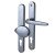 Chrome uPVC Multipoint Lever/Pad Door Handles - 92/62mm c/c - Sparta Range