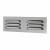 Hooded Louvre Vent - 229 x 76mm - 2470mm² Free Air Flow - Satin Chrome