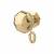 Polished Brass Old English Heavy Pattern Hex Mortice Door Knob - 58mm Rose Diameter