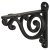 Swirl Shelf Bracket - 100 x 90mm - Black