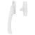 Diecast Painted Wedge Casement Window Fastener - Reversible - White