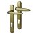 PVD Gold uPVC Multipoint Door Handles - Short Plate - 92mm c/c - Sparta Range