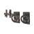 Tudor Style Ring Gate Latch - 190mm Throw - Metalized Antique Black Iron