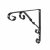 Ornamental Scroll Shelf Bracket - 195 x 195mm - Black