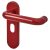 Rouge Red Nylon Steel Core Safety Oval Door Handles - 48.5mm c/c - Paris Range