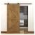 Barn Strap Sliding Door Gear Kit - Top Mounted - 2000mm Track - 120kg Max Door Weight - Black