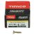 Velocity Pozi Countersunk Wood Screws - 4.0 x 20mm - Yellow Zinc - Pack of 200