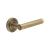 Antique Brass Fire Rated Door Handles on Round Reeded Rose - Richmond Range