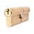 1 Star 6 Pin Kitemarked 80mm Euro Double Cylinder - 40 + 40mm - Pol Brass - Keyed to Differ