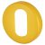 Nylon Escutcheon - 52mm Diameter - Oval - Golden Yellow - Pair