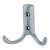 Double Coat Hook - 70 x 56mm - Satin Chrome