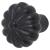 Flower Round Cabinet Knob - 30mm Diameter - Black Iron