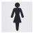 Square Female Toilet Door Sign - 150 x 150mm - White
