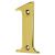 79mm Screw Fix Door Numeral - 1 - Polished Brass Effect