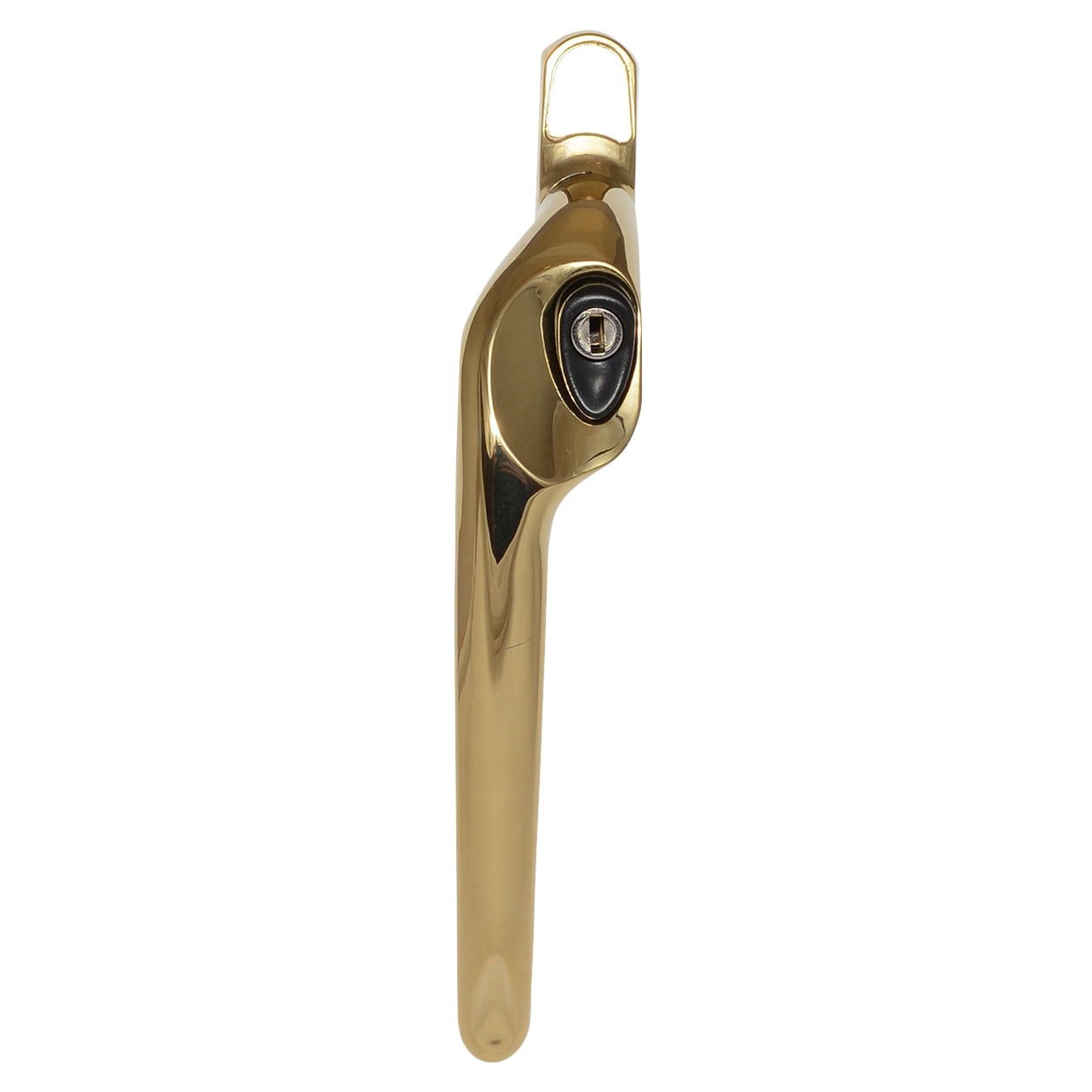 uPVC Maxim Espagnolette Locking Multipoint Multi-Spindle Window Handle - L-Hand - Pol Gold